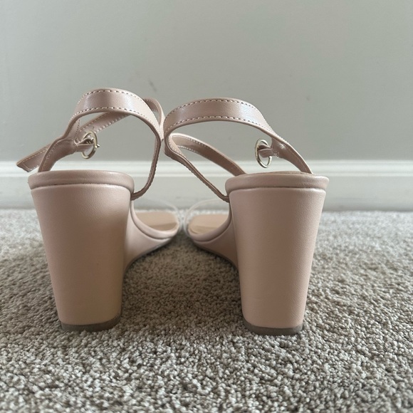DREAMPARIS Nude Wedge Sandals - Size 9 - Picture 6 of 7